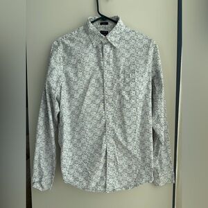 J. Crew White Floral Button Down Shirt